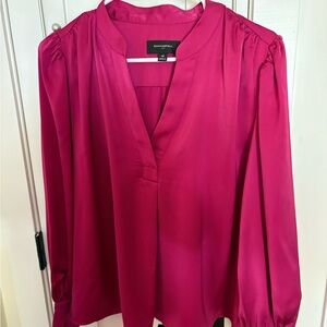 Banana Republic Vibrant Pink Silk Blouse